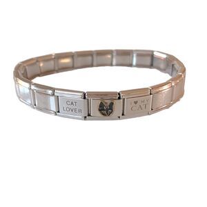 Italian Charm Bracelet I Love My Cat
